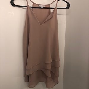 Pink blouse with tiered front